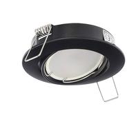 EDO spot encastrable simple ZIVA KER BLACK réglable spot de plafond noir encastré rond lampe de plafond encastrée en aluminium EDO777464