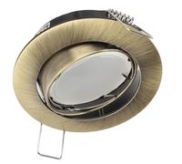 EDO spot encastrable simple ZIVA KER BRASS réglable spot de plafond laiton encastré rond lampe de plafond encastrée en aluminium EDO777313