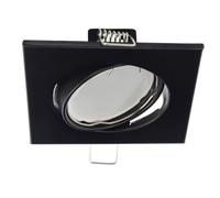 EDO Spot Encastré Orientable Carré Noir Mat VIERA - Compatible avec Ampoule GU10 - Luminaire de Plafond Design pour Cuisine, Salon, Bureau, Couloir - Éclairage Intérieur Moderne