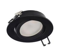 EDO Spot LED Encastrable AKTYN 1 OV Noir Spot Encastrable Orientable Intérieur Plafond Rond Plafonnier Luminaire encastré Éclairage de plafond Pour Salle de Salon Bureau Cuisine