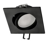 EDO Spot LED Encastrable AKTYN 1 SQ Noir Spot Encastrable Orientable Intérieur Plafond Carré Plafonnier Luminaire encastré Éclairage de plafond Pour Salle de Salon Bureau Cuisine