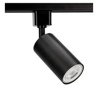 EDO Spot Monophasé System MEVA PRO Système de Rail 50 W Luminaires Intérieur sur Rail Orientable et Inclinable Railspot Système de Rails GU10 Rail Monophasé Éclairage de Plafond Plafonnier Noir