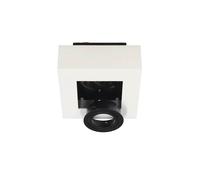EDO, Spot Plafond Simple en Saillie OSMIN RIM 1 Blanc IP20, GU10, Carré - Luminaire Plafonnier Moderne, Éclairage de Plafond en Métal, Spot LED, Orientable Spots, anneau interchangeable, EDO777680