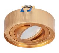 EDO Spot Plafonnier Encastré Rond Or SKAND MINI Orientable - Spot En Aluminium Compatible avec Douille GU10 - Applique de Plafond ø95x30mm mm pour Salon, Cuisine, Couloir, Bureau