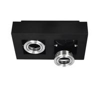 EDO Spot Plafonnier LED GU10 2 Flamme Blanc OSMIN RIM - Spot de Plafond Orientable avec Anneau Interchangeable Ø55/75 mm - Luminaire en Aluminium pour Intérieur - Sans Ampoule