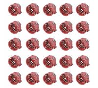 EDO Technic - Boîte d’Encastrement Plate FI60 - Profondeur 45 mm - Coffret Électrique - Boîte Murale d’Installation Rouge avec Vis pour Plaques de Plâtre - 25 pièces