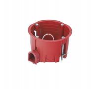 EDO Technic - Boîte d’Encastrement Plate FI60 - Profondeur 45 mm - Coffret Électrique - Boîte Murale d’Installation Rouge avec Vis pour Plaques de Plâtre - 1 pièce