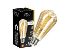 EDO Vintage Ampoule Décorative DARI E27 Filament 7W Blanc Chaud 3000K 710lm GOLD ST64 Ampoule de Décoration LED - Idéal pour le Design Rétro et Industriel, Non Dimmable