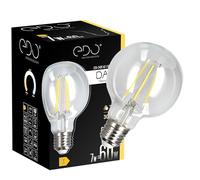 EDO Vintage Ampoule Décorative DARI E27 Filament 7W Blanc Chaud 3000K 806lm CLEAR G80 Ampoule de Décoration LED - Idéal pour le Design Rétro et Industriel, Non Dimmable