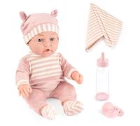 eDollable Ensemble de Jouets pour poupées et Accessoires de 30 cm Comprenant biberon, Couverture Douce, Sucette et vêtements Amovibles pour Les Filles Tout-Petits