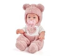 eDollable Set de Poupée Bébé de 30 cm avec Accessoires: Biberon, Vêtements, Sucette, Couverture, Jouets Éducatifs de Jeu de Rôle pour Les Petits Enfants, Cadeau pour Les Filles de 3 Ans et Plus