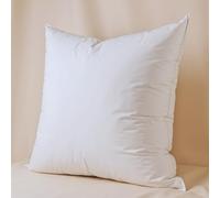 EDONA Oreiller Moelleux L’Idéal 60x60 cm - Fibres recyclées, Housse Coton tissée en France, éco-Responsable, Lavable 40°C, Confort Toutes Positions, Fabrication Artisanale française