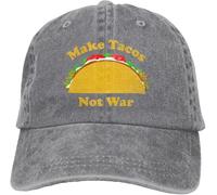 Edongquwe Make Tacos War Plain Washed Dad Solid Cotton Polo Style Baseball Cap Hat Black