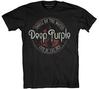 edoni Damen T-Shirt Deep Purple Smoke Circle Black, Farbe02, S Black S
