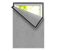 Edonkvi Occultant Fenetre,Rideau Occultant sans Percage,Lin Tissu Anti Chaleur Store Occultant,Découpable Store Enrouleur Thermique au Metre pour Voyage Chambre Bureau Toit Soleil Fenetre Maison