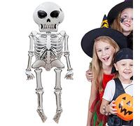 Edorco 4 Décoration Gonflable Squelette extérieur - Ballon Squelette Géant Gonflable Fournitures de Décoration de Fête,Fournitures de fête de décor de Squelette d'halloween pour l'intérieur