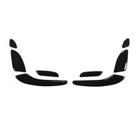 EdorRo Lot de 8 autocollants noirs pour siège de voiture - Bouton de réglage - Pour Mercedes Classe E C GLC W213 W205 X253