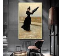 Édouard Bisson « Un jour venteux, 1884 » Impression sur toile, peinture classique, affiche, image, décoration de salon moderne (70 x 100 cm, sans cadre)