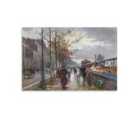 Edouard Cortes-Bouquinistes (Libraires Parisiens), 1919-2020 Impression Photo Art Peinture Toile Poster Décoration Maison Moderne Affiches 08