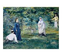 Edouard Manet A Game Of Croquet XL Giant Panel Poster (8 Sections) Affiche
