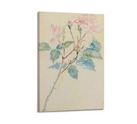 Edouard Manet Impression sur toile classique Motif branche de rose 60 x 90 cm