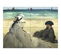 Edouard Manet On The Beach XL Giant Panel Poster (8 Sections) Plage Affiche