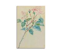 Edouard Manet Poster imprimé sur toile Motif branche de roses roses 50 x 75 cm