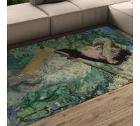 Edouard Manet Tapis 160x200cm pour Chambre Salon Cuisine Printemps (Jeanne Demarsy) Antidérapant Velours Laverie Maison Tapis Fin