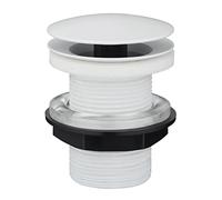 Edouard Rousseau Bonde de Lavabo à Ecoulement Libre, diam. 63 mm, certifié NF, sans Trop Plein, Standard, Finition Blanche