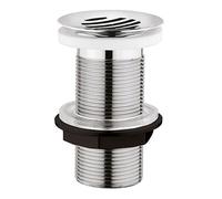 Edouard Rousseau Bonde de Lavabo à Ecoulement Libre, diam. 63 mm, certifié NF, sans Trop Plein, pour Grande Epaisseur (Plan De Travail), Finition Grille Chromée