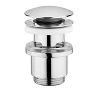 Edouard Rousseau Bonde de Lavabo Clic-Clac, diam. 63 mm, certifié NF, avec Trop Plein, Standard, Finition Chromée