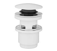 Edouard Rousseau Bonde de Lavabo Clic-Clac, diam. 63 mm, certifié NF, avec Trop Plein, Standard, Finition Blanche