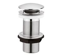 Edouard Rousseau Bonde de Lavabo Clic-Clac, diam. 63 mm, certifié NF, sans Trop Plein, pour Grande Epaisseur(Plan De Travail), Finition Chromée