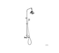 Edouard Rousseau - Colonne de Douche avec Robinetterie RÉTRO Thermostatique - Douchette 1 Jet - Flexible 1,50 m - Chromé