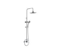 Edouard Rousseau Combidouche Shenti, 3 Jets, Tête de Douche Orientable, Bras Télescopique Rotatif Flexible 1,50 m, Chromé