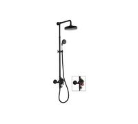 Edouard Rousseau - Colonne de Douche Thermostatique INDUSTRIEL - Douchette 1 Jet - Cartouche Céramique Sécurité 38°C - Noir