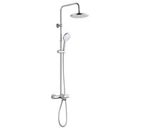 Edouard Rousseau - Colonne de Douche Thermostatique MILA - Tête 226 mm Orientable - Bras Télescopique Rotatif - Chromé