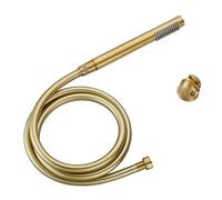 Edouard Rousseau - Combiné de Douche Flexible 1 Jet - Douchette Ø 24 mm - Flexible 1,50 m - Support Mural Métal - Raccord Universel - Plusieurs Coloris (Or brossé)