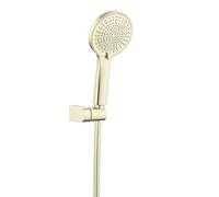 EDOUARD ROUSSEAU - Kit Douche 3 Jets - Flexible 1,5 m - Support Mural - Finition Cuivre Titanium ou Laiton Champagne (Laiton Champagne)