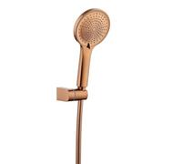 EDOUARD ROUSSEAU - Kit Douche 3 Jets - Flexible 1,5 m - Support Mural - Finition Cuivre Titanium ou Laiton Champagne (Cuivre Titanium)