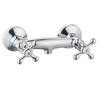 Edouard Rousseau - Mélangeur Douche BEVERLEY Chromé - Style Rétro - Poignées Croisillons