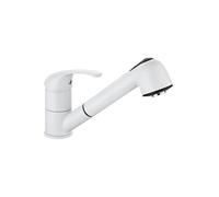 Edouard Rousseau - Mitigeur Évier BAGO - Douchette Extractible 2 Jets - Flexible Inox 1 20 m - Blanc