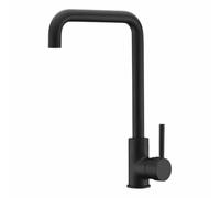 Edouard Rousseau - Mitigeur Évier KILOO Noir - Aérateur Réducteur de Débit - Bec Mobile - Poignée Métal