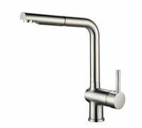 Edouard Rousseau 4060534 Mitigeur Évier Matsouko-Douchette Extractible, Aérateur Réducteur de Débit, Écrou de Serrage Rapide à la Main-320 (Hauteur) x 220 (Saillie) mm, INOX