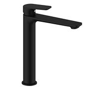 Edouard Rousseau - Mitigeur Lavabo Nayak - Aérateur Réducteur de Débit, Écrou de Serrage Rapide à la Main, Vidage Clic-Clac - 272 (Hauteur) x 162 (Saillie) mm - Noir