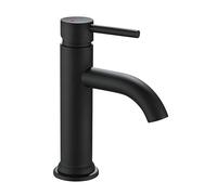 Edouard Rousseau - Mitigeur Lavabo ILO SMALL Noir - Bec Fixe - Aérateur Invisible (Noir)