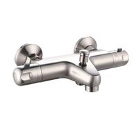 Edouard Rousseau - Mitigeur Thermostatique Bain-Douche Volga 2 - Sécurité 38°C - Anti-brûlure - Bouton Eco Stop - Plusieurs Coloris (Inox)