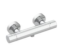 Edouard Rousseau - Mitigeur thermostatique douche/Bain douche DOMA - Sécurité anti-brûlure - Corps froid - 2 finitions : Chromé ou Noir (Chromé, Douche)