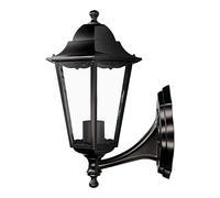 Edp 73432 Lanterne murale en aluminium 40,5 x 26,5 cm, modèle Marseille, 100 W, IP44, noir