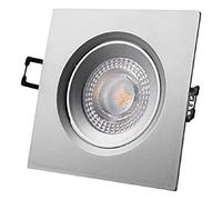 Downlight Led 5w Carr? 110mm Chrom? - Blanc Chaud 3200k Blanc